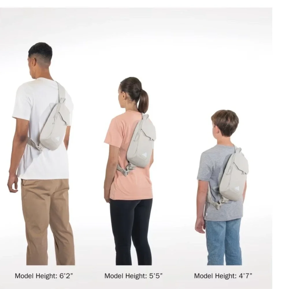 Adidas Essentials 2‎ Sling Crossbody Bag Alumina Beige Grey 5156410 NWT
